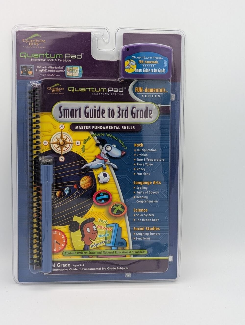 Quantum Pad Smart Guide to 3rd Grade Interactive Book & Cartridge K2 NEW